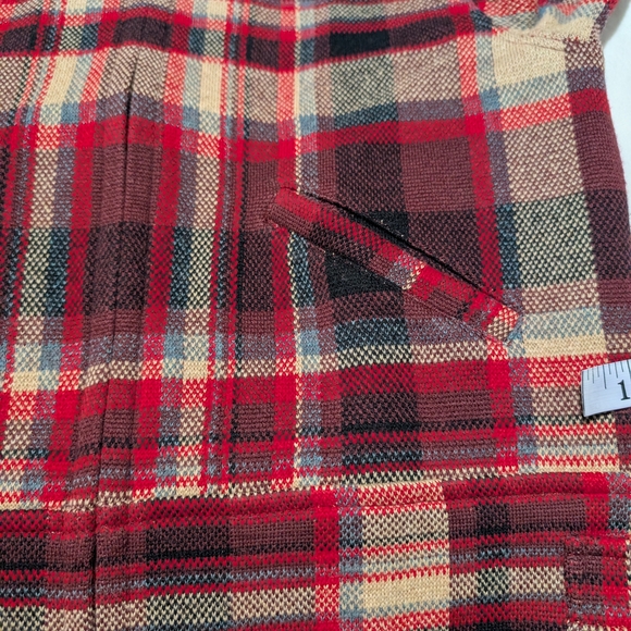 Ralph Lauren Double RL Tartan Cardigan - Red and Tan - Picture 7 of 13